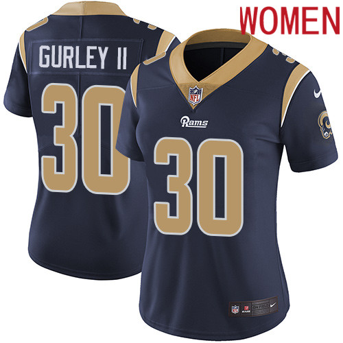 2019 Women Los Angeles Rams #30 Gurley II dark blue Nike Vapor Untouchable Limited NFL Jersey